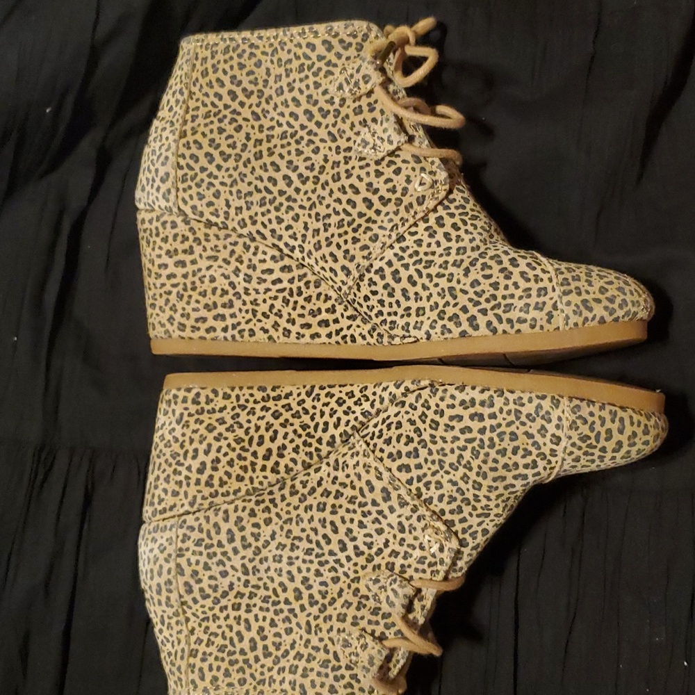 Tom's Leopard Print Wedge Boot - image 2